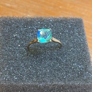 14 gold ring blue stone